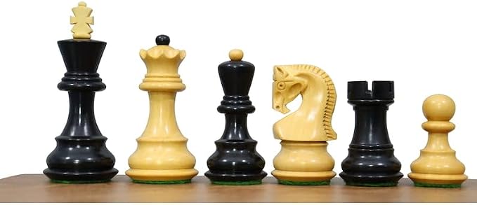 3" Russian Zagreb Chess Pieces Set only | Luxury Unique Chess Set in Ebonized Wood | Best Gift for Her or Him | Chess Moscow