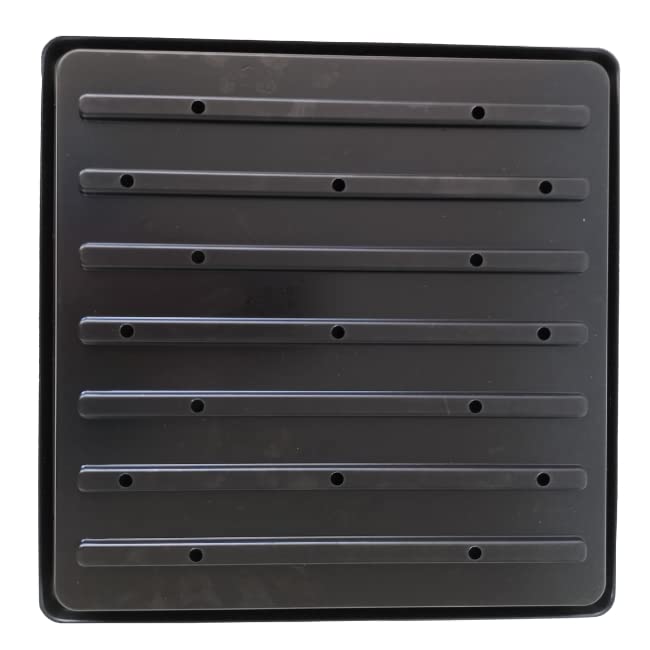 1010 bandejas de cultivo de microgreens (paquete de 20) bandejas poco profundas premium de 10 x 10 pulgadas para cultivar microgreens y pasto de trigo, 10 bandejas con agujeros y 10 bandejas sin
