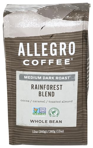 Allegro Coffee Rainforest Blend Whole Bean Coffee, 12 oz
