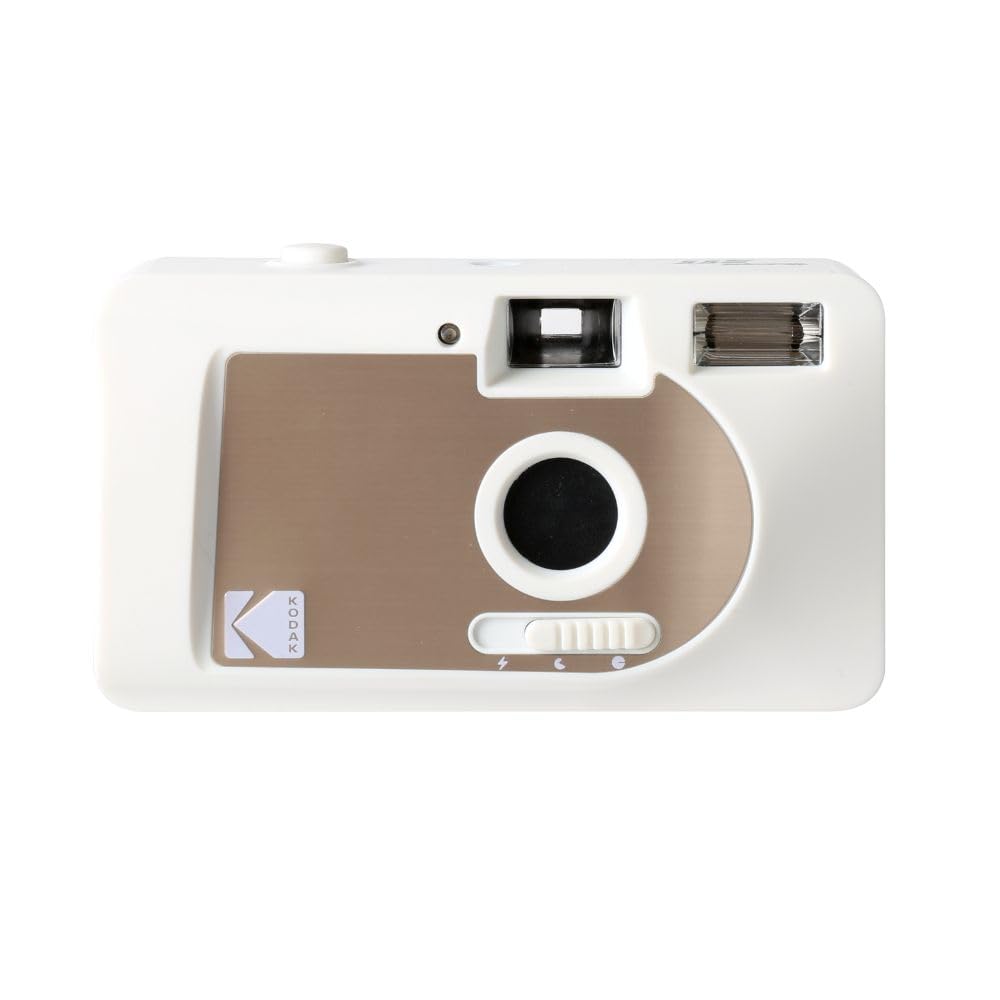 Kodak 490332 S-88 Camera a film motorizzata, funzione di avvolgimento automatico motorizzata da 1,4 pollici (35 mm), bianco e oro