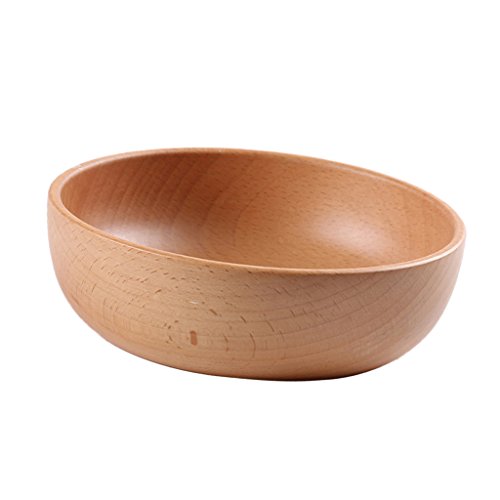 Tigela de madeira elegante para sala de jantar de hotel para sopa, cereal, aveia, Gruel – cor de mad