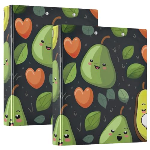 Classeur 3 anneaux D 3,8 cm vert avocat avec poches intérieures format standard