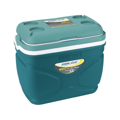 Pinnacle 20 Liter Insulated Cooler Box -Portable Camping/Picnic Hard Cooler –Coolbox Keeps Cool for 60 hrs. with Ice Retention–Heavy Duty Cooler for Beach, Grill, Travel,Tailgating