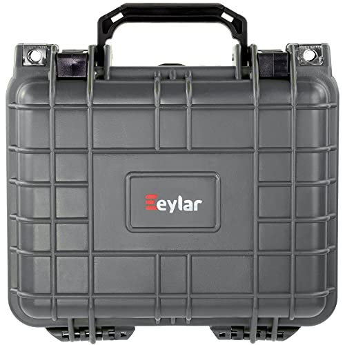 Eylar Small 10.62" Gear, Equipment, Hard Camera Case Waterproof With Foam Tsa Standards (Gray) #TOP1
