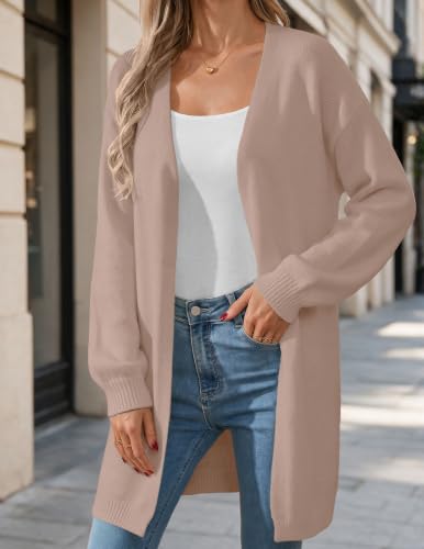 Image of Oversized Long Cardigan Sweaters for Women Cute Heart Fall Coats Outfits