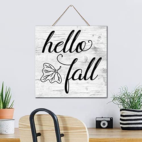 Panneau en bois vintage de haute qualite Hello Fall pour une finition soignee - 5