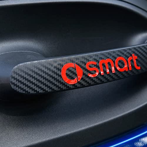 LZZNB Autocollant de poignée de Porte de Voiture 2pcs pour Smart 450 451 453 Fortwo Film de décoration de Voiture Décalques d'autocollant de Corps Garnitures intérieures de Style de Voiture Cover