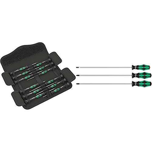 Wera 73675 Kraftform Micro Precision Screwdriver Set, 12 Pieces & 335