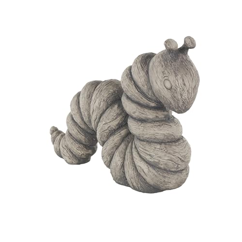 Estatua decorativa Polystone de gusano gris 15 x 4 x 11 pulgadas miniatura 7
