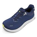 relxfeet Men’s Wide Toe Box Slip On Walking Shoes Lightweight Cushioned Sneakers for Running Tennis Gym Workout Non Slip Breathable Athletic Shoes Blue, Size 11