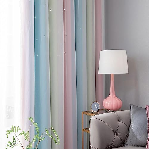 KAHEAUM Blackout Curtains for Bedroom & Living Room, 2 Panel, 46 x 54 inch Drop - Image 3