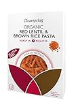 Clearspring Organic Gluten Free Red Lentil and Brown Rice Fusilli Pasta, 250g (Pack of 4)
