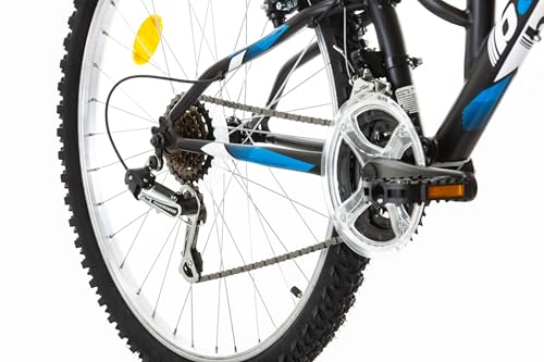 Multibrand Probike Extreme 26 Pollici Mountain Bike Piena Sospensione 18 Marce, Bicicletta Uomo & Donna Bici Da 155-180Cm (Nero) - 7