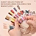 KAZIPOP 300 Tips Nail Swatch Sticks with Metal Split Ring Fan-shaped Display Nail Practice Sticks Nail Sample Swatches for Nail Art Polish Practice Nail Color Display (Natural)
