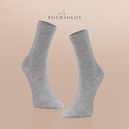Image of Women's Bamboo Viscose Ankle Socks - 5-Pack Soft Breathable Lightweight Everyday Size 6-9, Black White and Gray