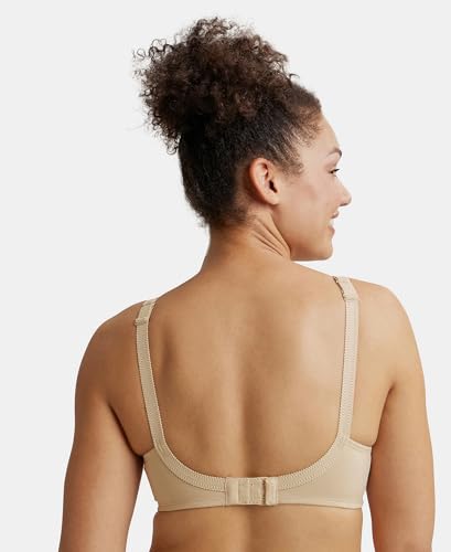 Image of Jockey ES13 Plus Size Bra | Wirefree | Non Padded | Full Coverage |Side Panel Support | Super Combed Cotton Elastane Fabric