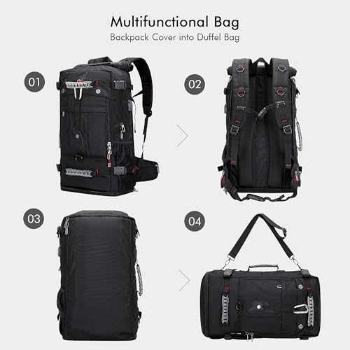 Image of WITZMAN Travel Backpack for Men Convertible Carry On Luggage Backpack fit 17 Inch Laptop for Airplane