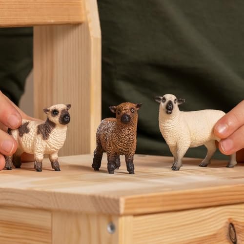 SCHLEICH Farm World | Schaffreunde 42660 Bauernhof Spielfigur | detailgetreue Tierfiguren | Geschenk für Jungen und Mädchen | Bauernhof Spielzeug ab 3 Jahre | Set aus 3 Teilen
