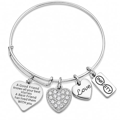 Image of Infinity Collection Best Friends Bracelets- Not Sisters By Blood But Sisters By Heart Bracelet- Friend Jewelry- Gift for Friends
