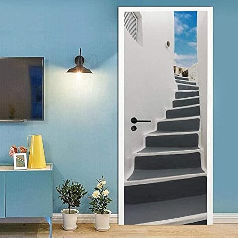 3D Retro Door Mural Sticker 77X200 Cm Cover