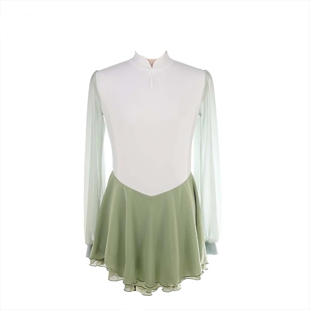 Figure Skating Dress for Girls, Long Sleeves Lyrical Personalization Ice Costume for Teen for Women