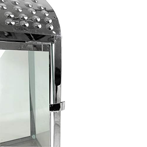 Set di 2 lanterne da giardino di lusso, in acciaio...