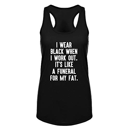 Fannoo Womens Workout Tank Tops-Novelty Funny Saying Fitness Gym Racerback Sleeveless Shirts For Women Black L #TOP16