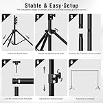 Backdrop Stand for Parties 10 x 8.5 FT, Heavy Duty Photography Backdrop Stand for Events, Video Shooting, Portable Photo Background Stand with Carry Bag, Sandbags, Spring Clamps - Image 5