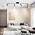 DLLT Modern LED 4 Light Track Lighting Kit, Black Flush Mount Wall or Ceiling Spot Lights Fixtures, Flexibly Rotatable Light Head for Kitchen, Living Room, Bedroom, Hallway, 4 x 3W GU10 Bulbs Included