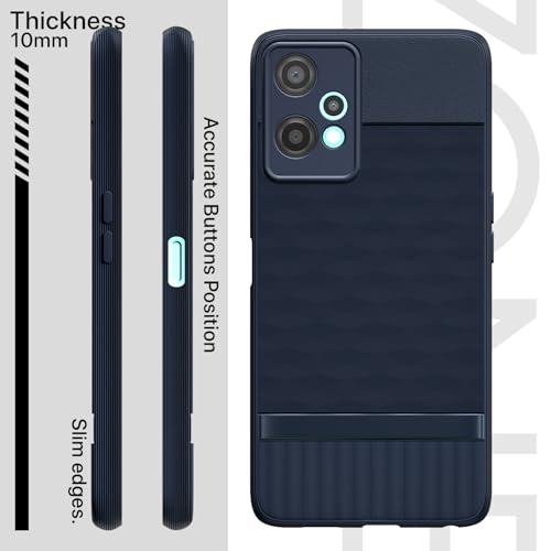 Image of Pikkme Back Cover for OnePlus Nord CE 2 Lite 5G Camera Protection 3D Hexa Cube Design Silicone Protective Bumper Case (Blue)