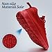 VLHGCG Mens Running Shoes Fashion Red Sneakers Slip on Breathable Tennis Gym Sports Workout Walking Shoes Lightweight,Red,Size 9.5
