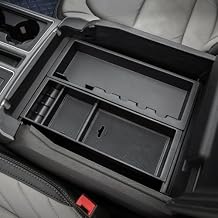 PIMCAR Center Console Organizer for Ford F150 2021 2022 2023, F150 Lightning 2022 2023 Armrest Storage Box Accessories ABS Plastic Work Great with The Factory Tray-One Tray