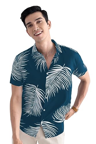 Image of Venisa Men's Cotton Blended Printed Casual Shirt