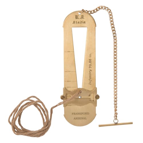 K Exclusive Range Finder | Authentic Brass Construction | Twine String | Button Hole Chain and Toggle | Classic Reproduction | 5 1/4