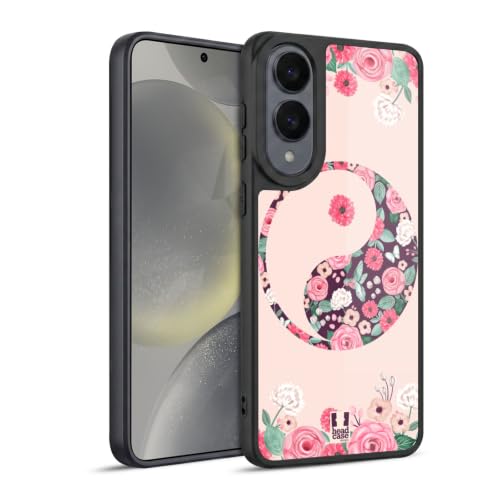 Protection de Qualique Militaire Coque Samsung S25 Edge Fleurs Yin Yang