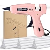 Feuerfest Heißklebepistole mit 30pcs Heißklebesticks, Klebepistole für DIY Kunst, Handwerk und schnelle Reparaturen in Haus & Büro, 20W Klebepistolen (Pinke Heißklebepistole)