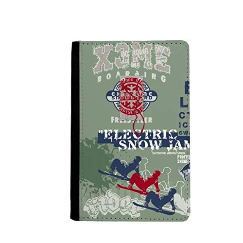Étui portefeuille de voyage pour passeport multicolore style sports d'hiver