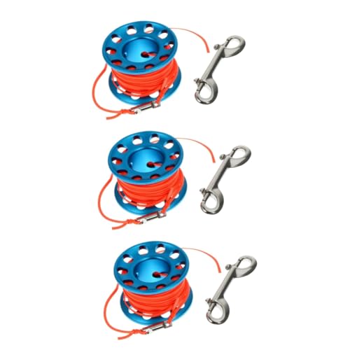 Carrete de buceo azul de aluminio YARNOW con cuerda para deportes acuáticos