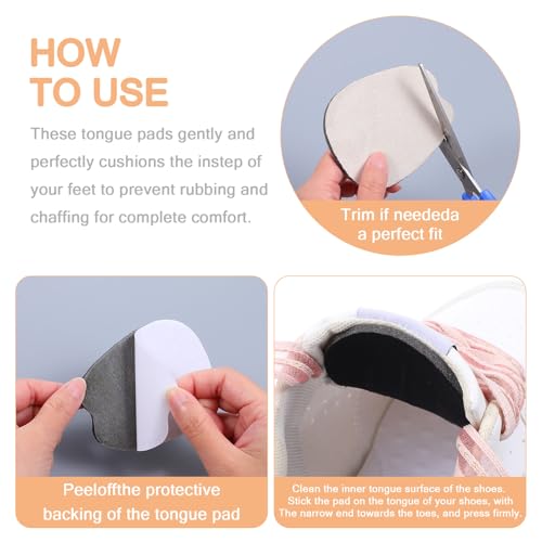 3 pares de almohadillas de fieltro para lengüeta de zapato miniatura 3