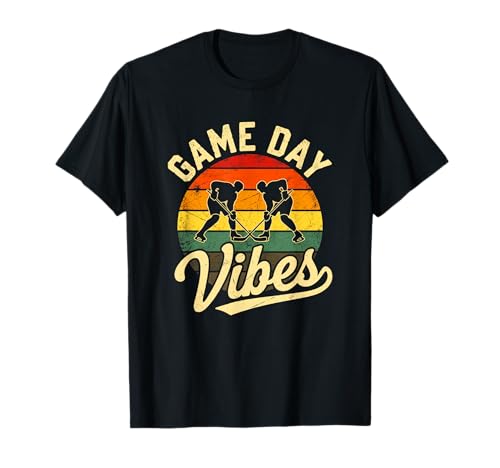 Hockey sobre hielo Game Day Vibes Retro Deportes Jugadores y aficionados Camiseta