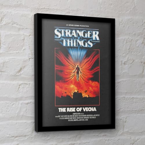 Décoration murale Stranger Things 5 affiche encadrée Vecna 30x40 cm
