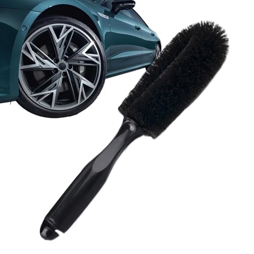 Generico Spazzola per Ruote e Cerchioni - Spazzola in PP da 10,63 Pollici | Nero Compatto e Leggero: Pulizia 'Auto per spazi ristretti, Fango, Sabbia, per Auto e casa, Durevole