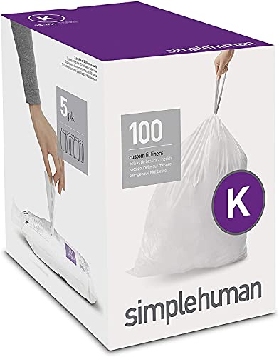 Image of simplehuman Bulk Value Pack Code K Custom Fit Trash Can Liner 35-45 L / 9-12 Gallon, 200 Pack
