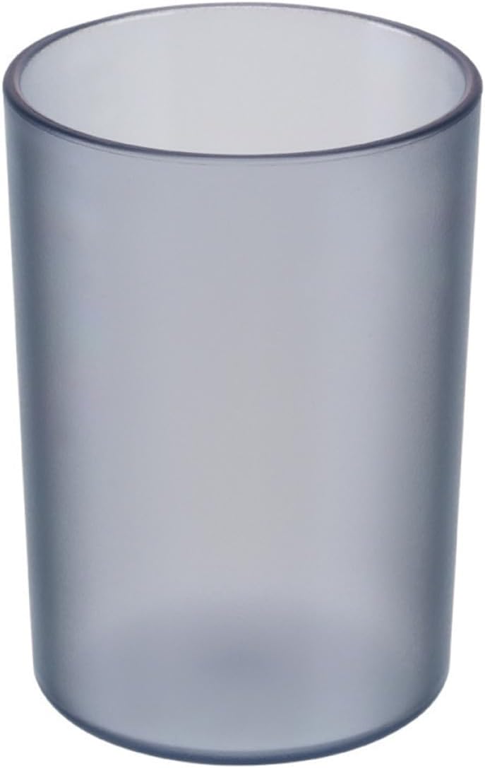 Transparent Grey Toothbrush Cup for Bathroom Smooth and Wear-Resistant Water Mug for Adults and Sturdy Nonporous Design Multi-use Brushing and Drinking Cup with Elegant Transparent