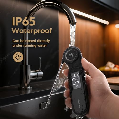 Detailliertes LCD-Display des Inkbird IHT-21K mit Temperaturanzeige - Detailansicht von Inkbird IHT-21K Thermometer Deal...