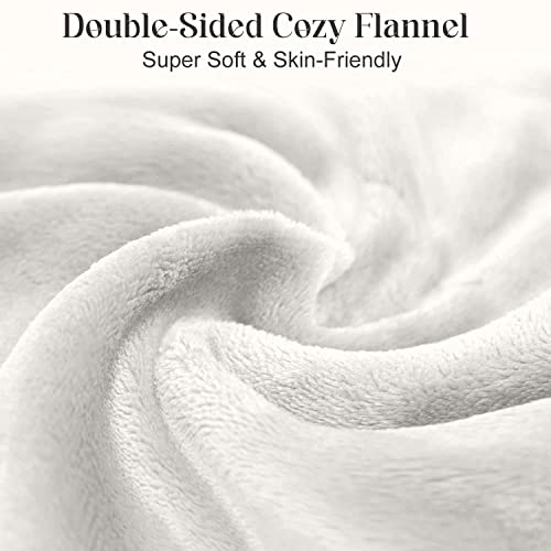 Sunvivi Heated Blanket King Size, Electric Blanket Dual Control Soft Flannel, 10 Heat Settings, 12 Hours Auto Off, Machine Washable, 5 Years Warranty, Overheat Protection, Etl Certified, Ivory #TOP1
