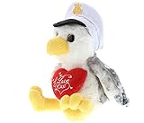 DolliBu I Love You Plush Big Eyes Seagull Sailor – Cute Stuffed Animal with Heart and Name...