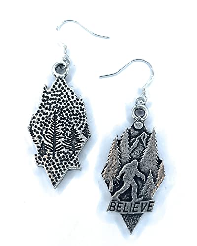Forest 'Believe' Bigfoot Earrings