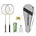Kawasaki Badminton schläger Federball Set Badminton Racket badmintonschläger Profi mit 3 Badminton bälle 1 Schlägertasche 2 federballschläger für Training, Sport Gelb/Grün Ort mit günstig Kaufen-Kawasaki Badminton schläger Federball Set Badminton Racket badmintonschläger Profi mit 3 Badminton bälle 1 Schlägertasche 2 federballschläger für Training, Sport Gelb/Grün