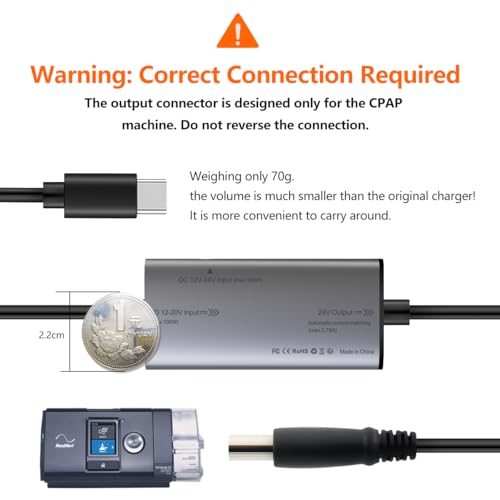 STAIGO USB-C ResMed S10 PD Power Cable for Resmed S10/AirSense 10/AirCurve 10 DC Converter by STAIGO - Used condition - Image 8